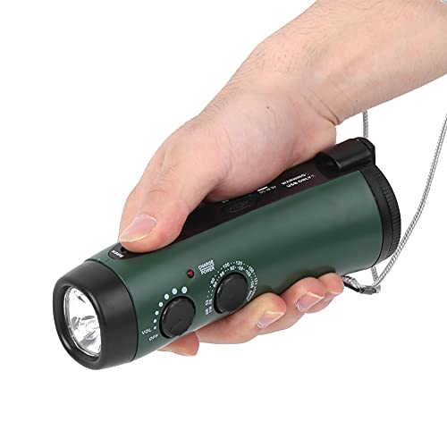 Handkurbel Multifunktions-Taschenlampe Notfall-Radio-Taschenlampe (Grün) von Mrisata