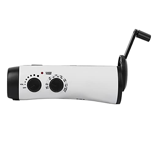 Handkurbel Multifunktions-Taschenlampe Notfall-Radio-Taschenlampe (Weiß) von Mrisata
