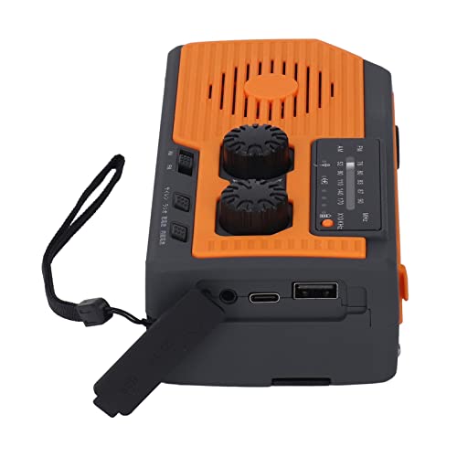 Handkurbel Solar-Notfall-Radio-Ladegerät mit LED-Taschenlampe Wasserdicht für Outdoor-Abenteuer (Japanische Version) von Mrisata