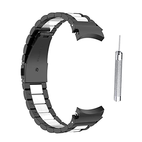 Mrisata Metallbänder kompatibel mit Samsung Galaxy Watch 4 44/40 mm Galaxy Watch 4 Classic Band 46/42 mm massives Edelstahl-Uhrenarmband Ersatzarmband für Damen und Herren von Mrisata