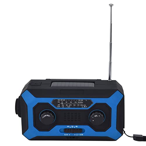Notfallwetter Radio Handkurbel AM/AM Solar Power Bank Taschenlampe für Outdoor Camping (Amerikanisches Modell) von Mrisata
