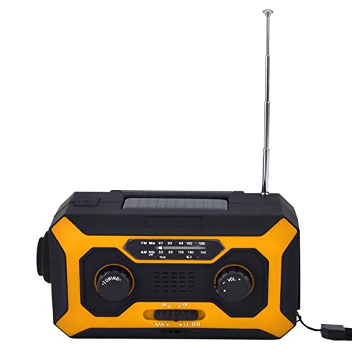 Notfallwetter Radio Handkurbel AM/AM Solar Power Bank Taschenlampe für Outdoor Camping (Europäisches Modell) von Mrisata