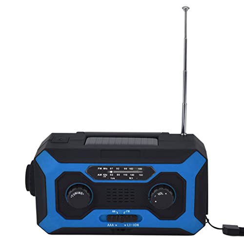 Notfallwetter Radio Handkurbel AM/AM Solar Power Bank Taschenlampe für Outdoor Camping (Europäisches Modell) von Mrisata
