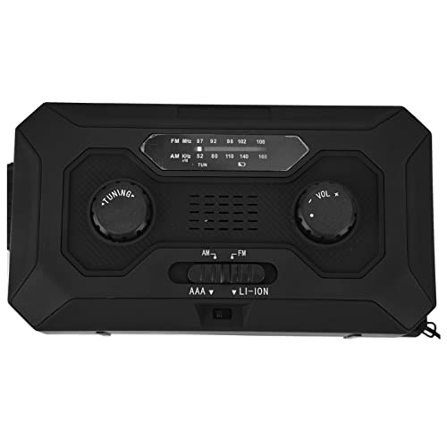 Notfallwetter Radio Handkurbel AM/AM Solar Power Bank Taschenlampe für Outdoor Camping (Europäisches Modell) von Mrisata