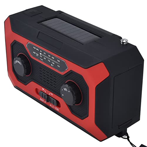 Notfallwetter Radio Handkurbel AM/AM Solar Power Bank Taschenlampe für Outdoor Camping (Europäisches Modell) von Mrisata