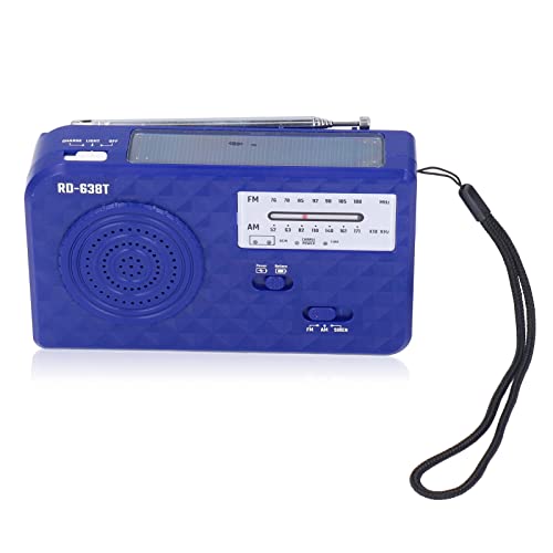 Solar Hand Crank Radio Notfall -Taschenlampe USB -Ladung Multifunktional für Camping -Wanderabenteuer (Blau) von Mrisata