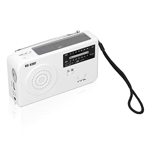 Solar Hand Crank Radio Notfall -Taschenlampe USB -Ladung Multifunktional für Camping -Wanderabenteuer (Weiß) von Mrisata