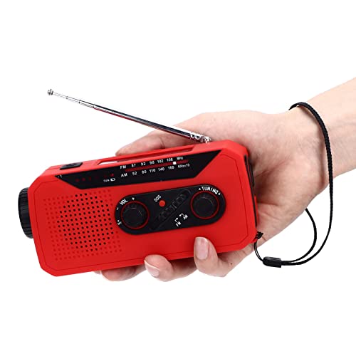 Solar -Radio für Notstrom -Stromerzeugung mit LED -Taschenlampe Tragbare Ladevorgänge für Camping -Wanderungen (Europäisches Modell) von Mrisata