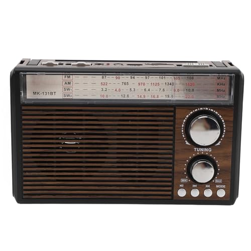 Tragbare Vintage MP3 Player Radio Teleskope Antenne mit Taschenlampenfunktion für das Camping Im Freien Im Freien (EU -Stecker) von Mrisata