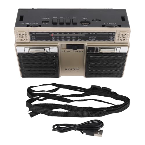 Tragbarer AM FM SW Radio -Lautsprecher für Haus Im Freien Im Freien (Gold) von Mrisata