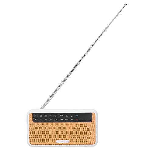Tragbarer Drahtloser -Lautsprecher mit FM -Radio und LED -Taschenlampe für Outdoor -Aktivitäten Geeignet (Orange) von Mrisata