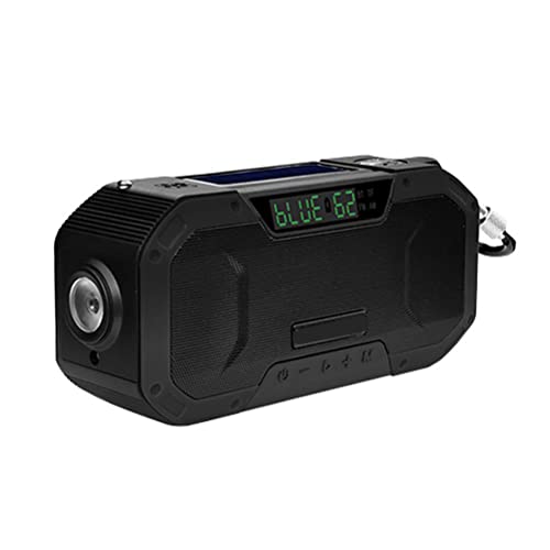 Winden Sie Solar Radio Emergency Hand Crank Radio mit Taschenlampen -Power Bank und SOS -Alarm für Camping -Wanderungen Im Freien (Schwarz) von Mrisata