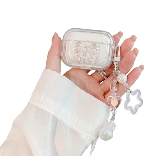 Mrltau Kompatibel mit AirPods 4 Hülle, 3D Kristall-Schleifen-Design, Schockabsorbierend, für AirPods 4 Case mit Süß Schlüsselanhänger, Weich Klares Hülle für Apple AirPods 4. Generation Mrltau Kompatibel mit AirPods 4 Hülle, 3D Kristall-Schleifen-Design, Schockabsorbierend, für AirPods 4 Case mit Süß Schlüsselanhänger, Weich Klares Hülle für Apple AirPods 4. Generation von Mrltau