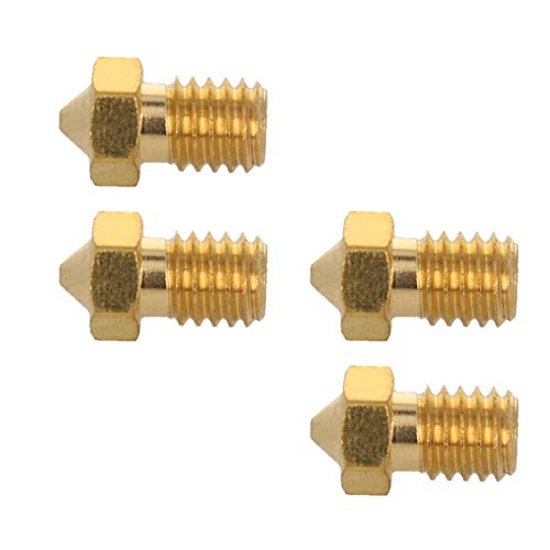 MroMax 0,5 mm 3D-Drucker-Düsenkopf M6-Gewinde, Ersatz für V5 V6 3 mm Filament-Extruder-Druck, Messingdüse, 4 Stück MroMax 0,5 mm 3D-Drucker-Düsenkopf M6-Gewinde, Ersatz für V5 V6 3 mm Filament-Extruder-Druck, Messingdüse, 4 Stück von MroMax