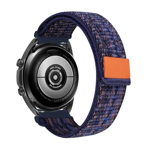 MroTech 20mm Nylon Armband Kompatibel mit Samsung Galaxy Watch 6/5/4 40mm 44mm/Galaxy Watch 5 Pro 45mm/Watch 6 Classic/ 4 Classic/Active/Active2/Garmin vivoactive3,Sport Loop Klett Uhrenarmband,Blau von MroTech