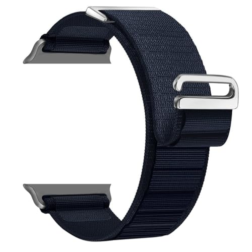 MroTech Alpine Loop Armband Kompatibel mit Watch 41/40/ 38 mm, Gewebt Ersatzarmband für 38mm 40mm 41mm Serie 9/8/7/SE/6/5/4/3/2/1 Armband,Textil Nylon Band Herren Damen Armband 38/40/41mm,Dunkelblau von MroTech