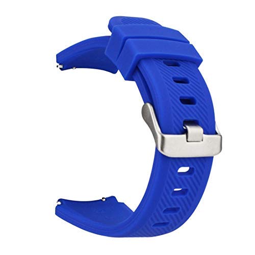 MroTech Armband für Gear S3 Silikonarmband Uhrenarmband 22mm silikon Sport Armband kompatibel für Samsung Gear S3 Frontier Classic, Galaxy Watch 46mm, Huawei Watch GT, Fossil q Ersatzarmband - blau von MroTech