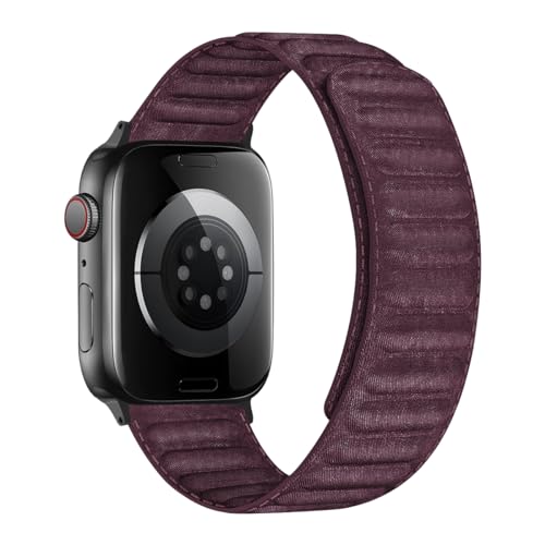 MroTech Armband kompatibel mit Apple Watch (Apple Watch Ultra 1/2 49 mm) (Series 7 8 9 45 mm) (Series SE 6 5 4 44 mm) (Series 3 2 1 42 mm) Wechselarmband [Magnetbänder] mit Magnetverschluss - Lila von MroTech