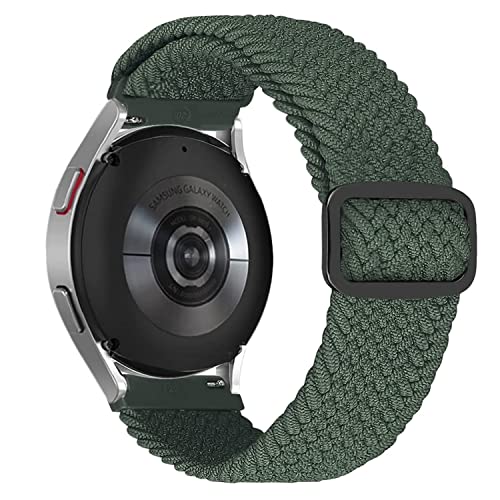 MroTech Galaxy Watch Armband 20mm Geflochten Alpine Loop Kompatibel mit Samsung Galaxy Watch 6 Armband,Sport Nylonarmband für Galaxy Watch 5/5 Pro/Watch 4/6 Classic/Active/Active2 Armband,Olivgrün von MroTech