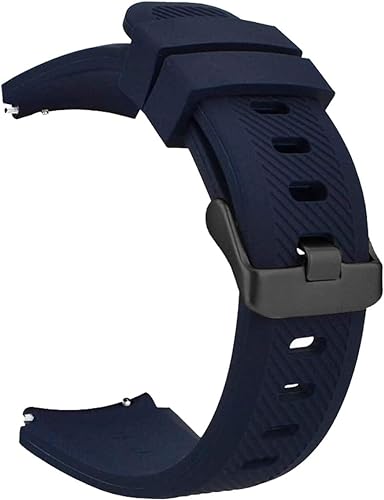 MroTech Gear s3 Armband Silikon 22mm Uhrenarmband Silikonarmband Weich Sportarmband Sport Silicone Band kompatibel für Samsung Gear S3 Frontier/Classic/Galaxy Watch 46mm/Ticwatch Pro Armband-Blau von MroTech