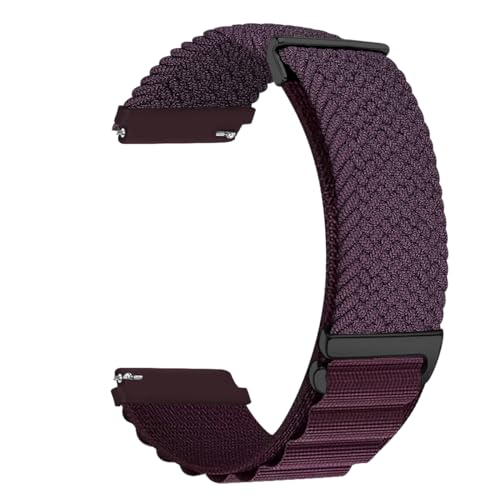 MroTech Geflochten Alpine Loop Kompatibel mit Samsung Galaxy Watch 3 45mm Armband/46mm SM-R800 Armband Nylon & Gear S3 Armband Frauen Männer,Elastisch 22mm Nylonarmband für Gear S3 Frontier,Lila von MroTech