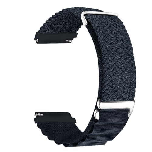 MroTech Geflochten Alpine Loop Kompatibel mit Samsung Galaxy Watch 3 45mm Armband/46mm SM-R800 Armband & Gear S3 Armband Frauen Männer,Elastisch 22mm Nylonarmband für Gear S3 Frontier,Dunkelblau von MroTech