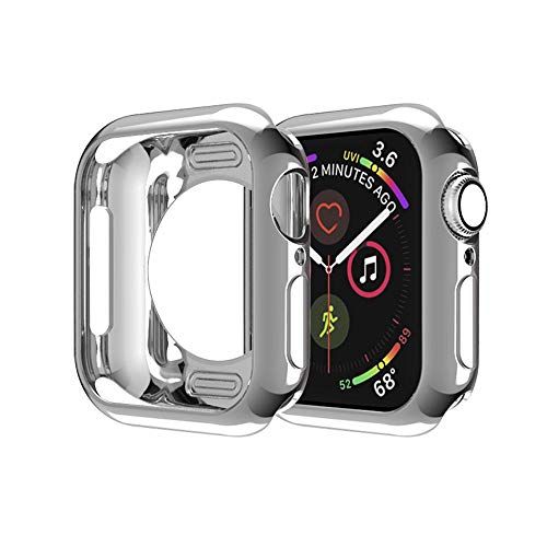 MroTech Hülle Kompatibel mit Apple Watch Series 6 SE 5 4 40mm iWatch Schutzhülle Bumper Case Protector Schutz Hülle Full Coverage Rundum Gehäuse Flexible TPU Case-40 mm Dunkelgrau von MroTech