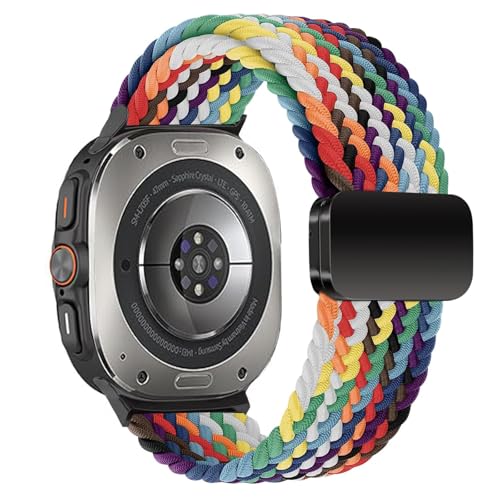 MroTech Kompatibel mit Samsung Galaxy Watch Ultra Armband 47mm, Geflochten Band mit Magnetisch Schließe Entworfen für Galaxy Watch 7 Ultra Ersatzarmband für Damen Herren Sport Armband,Iridizenz MroTech Kompatibel mit Samsung Galaxy Watch Ultra Armband 47mm, Geflochten Band mit Magnetisch Schließe Entworfen für Galaxy Watch 7 Ultra Ersatzarmband für Damen Herren Sport Armband,Iridizenz von MroTech