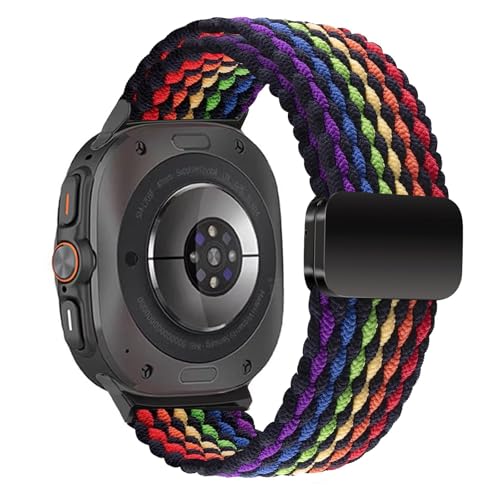 MroTech Kompatibel mit Samsung Galaxy Watch Ultra Armband 47mm, Geflochten Band mit Magnetisch Schließe Entworfen für Galaxy Watch 7 Ultra Ersatzarmband für Damen Herren Sport Armband,Regenbogen MroTech Kompatibel mit Samsung Galaxy Watch Ultra Armband 47mm, Geflochten Band mit Magnetisch Schließe Entworfen für Galaxy Watch 7 Ultra Ersatzarmband für Damen Herren Sport Armband,Regenbogen von MroTech