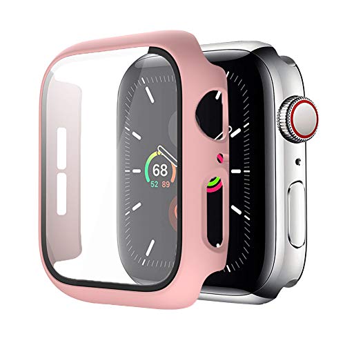 MroTech Schutzhülle Kompatibel mit Apple Watch Series 6 SE 5 4 44mm Hülle gehärtetem Glas Displayschutz Screen Protector Case Hart PC Case für iWatch Hülle Display Schutz Cover Gehäuse -44 mm Rosa MroTech Schutzhülle Kompatibel mit Apple Watch Series 6 SE 5 4 44mm Hülle gehärtetem Glas Displayschutz Screen Protector Case Hart PC Case für iWatch Hülle Display Schutz Cover Gehäuse -44 mm Rosa von MroTech