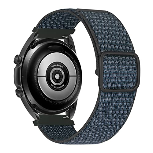 MroTech Unrenarmband kompatibel mit Samsung Galaxy Watch 5/5 Pro/4 40mm 44mm/4 Classic 42mm 46mm/3 41mm/Active/Active 2 40mm 44mm/Galaxy Watch 42MM Armband 20mm Nylon Geflochten Band,Navy Blau,20 mm von MroTech