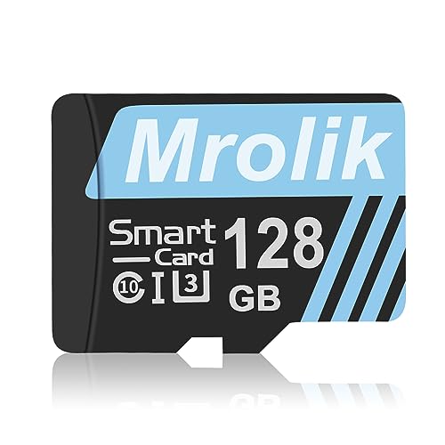 Mrolik 128 GB SD-Karte Klasse 10 U3, 128 GB microSDXC bis zu 160 MB/s UHS-I 4K UHD Speicherkarte für 4K Dash Cam Android Smartphones, Tablets und mehr von Mrolik