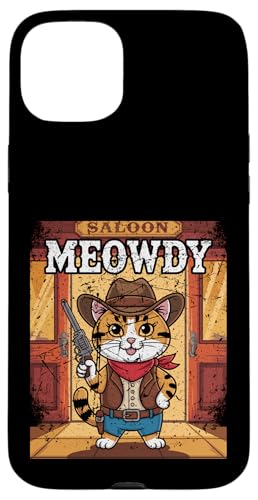 Meowdy Cowboy Funny Cat Western Funny Kätzchen Cartoon Hülle für iPhone 15 Plus Meowdy Cowboy Funny Cat Western Funny Kätzchen Cartoon Hülle für iPhone 15 Plus von Mrpotts73 Funny Cat
