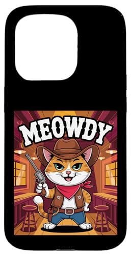 Meowdy Cowboy Funny Cat Western Funny Kätzchen Cartoon Hülle für iPhone 15 Pro Meowdy Cowboy Funny Cat Western Funny Kätzchen Cartoon Hülle für iPhone 15 Pro von Mrpotts73 Funny Cat