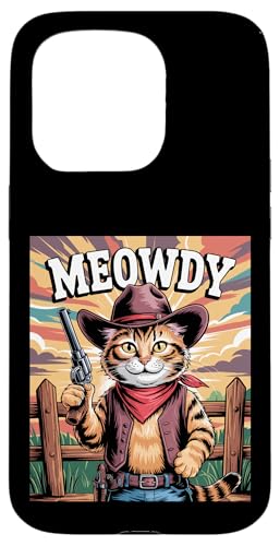 Meowdy Cowboy Funny Cat Western Funny Kätzchen Cartoon Hülle für iPhone 15 Pro Meowdy Cowboy Funny Cat Western Funny Kätzchen Cartoon Hülle für iPhone 15 Pro von Mrpotts73 Funny Cat