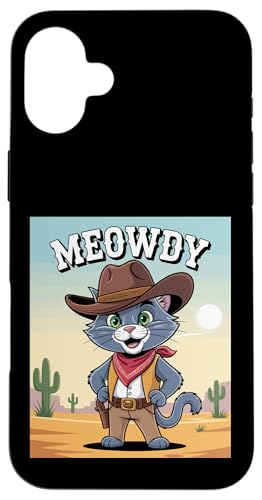 Meowdy Cowboy Funny Cat Western Funny Kätzchen Cartoon Hülle für iPhone 16 Plus Meowdy Cowboy Funny Cat Western Funny Kätzchen Cartoon Hülle für iPhone 16 Plus von Mrpotts73 Funny Cat