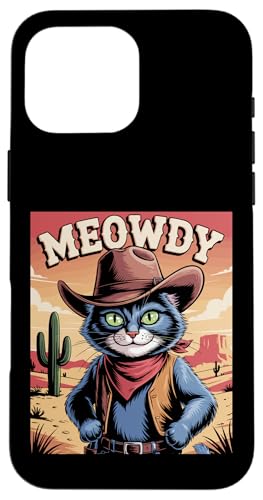 Meowdy Cowboy Funny Cat Western Funny Kätzchen Cartoon Hülle für iPhone 16 Pro Max Meowdy Cowboy Funny Cat Western Funny Kätzchen Cartoon Hülle für iPhone 16 Pro Max von Mrpotts73 Funny Cat