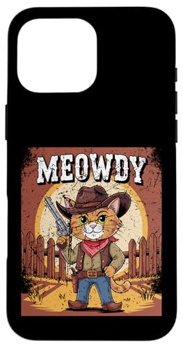 Meowdy Cowboy Funny Cat Western Funny Kätzchen Cartoon Hülle für iPhone 16 Pro Max Meowdy Cowboy Funny Cat Western Funny Kätzchen Cartoon Hülle für iPhone 16 Pro Max von Mrpotts73 Funny Cat