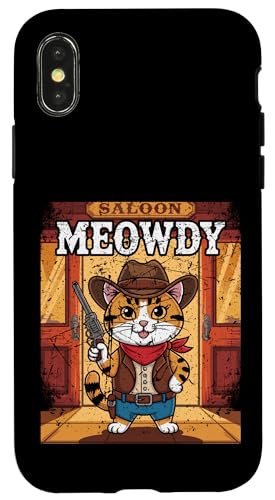 Meowdy Cowboy Funny Cat Western Funny Kätzchen Cartoon Hülle für iPhone X/XS Meowdy Cowboy Funny Cat Western Funny Kätzchen Cartoon Hülle für iPhone X/XS von Mrpotts73 Funny Cat
