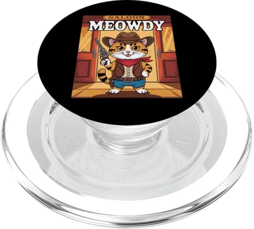 Meowdy Cowboy Funny Cat Western Funny Kätzchen Cartoon PopSockets PopGrip für MagSafe Meowdy Cowboy Funny Cat Western Funny Kätzchen Cartoon PopSockets PopGrip für MagSafe von Mrpotts73 Funny Cat