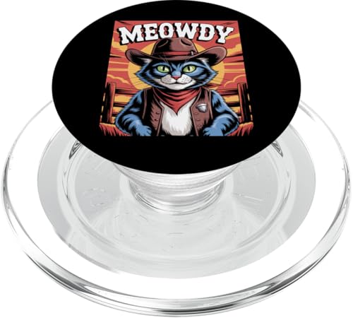 Meowdy Cowboy Funny Cat Western Funny Kätzchen Cartoon PopSockets PopGrip für MagSafe Meowdy Cowboy Funny Cat Western Funny Kätzchen Cartoon PopSockets PopGrip für MagSafe von Mrpotts73 Funny Cat