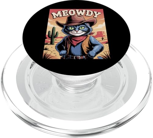 Meowdy Cowboy Funny Cat Western Funny Kätzchen Cartoon PopSockets PopGrip für MagSafe Meowdy Cowboy Funny Cat Western Funny Kätzchen Cartoon PopSockets PopGrip für MagSafe von Mrpotts73 Funny Cat