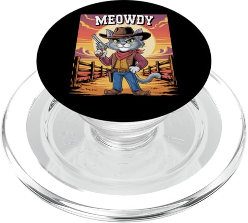 Meowdy Cowboy Funny Cat Western Funny Kätzchen Cartoon PopSockets PopGrip für MagSafe Meowdy Cowboy Funny Cat Western Funny Kätzchen Cartoon PopSockets PopGrip für MagSafe von Mrpotts73 Funny Cat