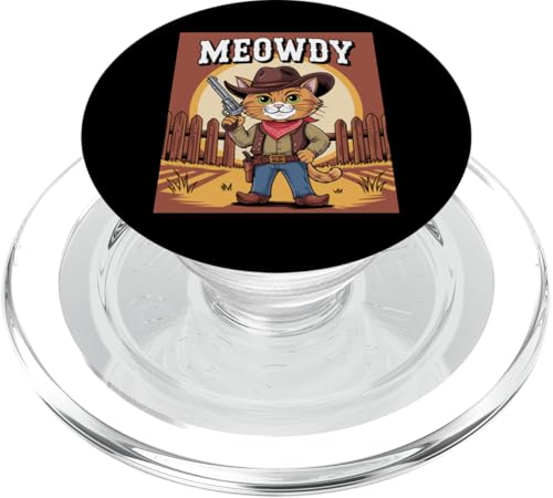 Meowdy Cowboy Funny Cat Western Funny Kätzchen Cartoon PopSockets PopGrip für MagSafe Meowdy Cowboy Funny Cat Western Funny Kätzchen Cartoon PopSockets PopGrip für MagSafe von Mrpotts73 Funny Cat