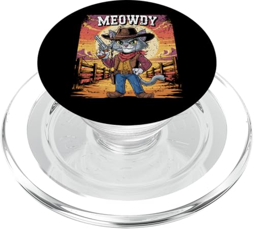 Meowdy Cowboy Funny Cat Western Funny Kätzchen Cartoon PopSockets PopGrip für MagSafe Meowdy Cowboy Funny Cat Western Funny Kätzchen Cartoon PopSockets PopGrip für MagSafe von Mrpotts73 Funny Cat
