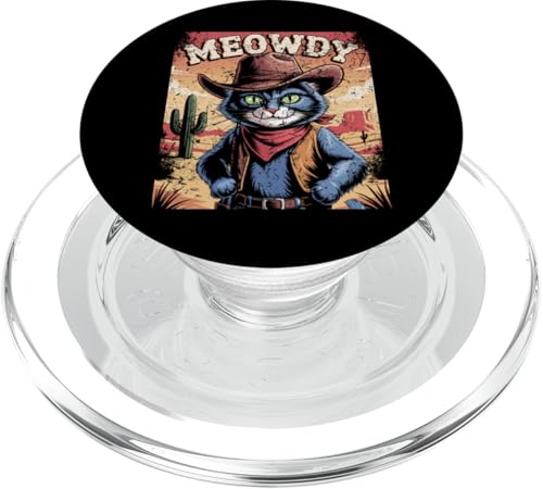 Meowdy Cowboy Funny Cat Western Funny Kätzchen Cartoon PopSockets PopGrip für MagSafe Meowdy Cowboy Funny Cat Western Funny Kätzchen Cartoon PopSockets PopGrip für MagSafe von Mrpotts73 Funny Cat