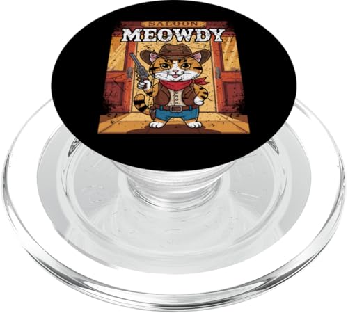Meowdy Cowboy Funny Cat Western Funny Kätzchen Cartoon PopSockets PopGrip für MagSafe Meowdy Cowboy Funny Cat Western Funny Kätzchen Cartoon PopSockets PopGrip für MagSafe von Mrpotts73 Funny Cat