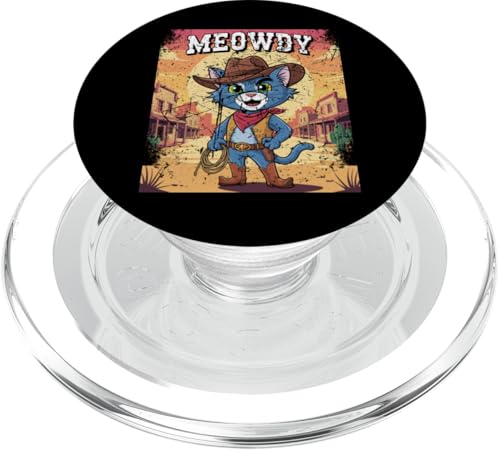 Meowdy Cowboy Funny Cat Western Funny Kätzchen Cartoon PopSockets PopGrip für MagSafe Meowdy Cowboy Funny Cat Western Funny Kätzchen Cartoon PopSockets PopGrip für MagSafe von Mrpotts73 Funny Cat