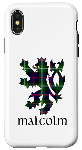 Clan Malcolm Tartan Schottischer Familienname Scotland Pride Hülle für iPhone X/XS von Mrpotts73 Schottischer Löwe
