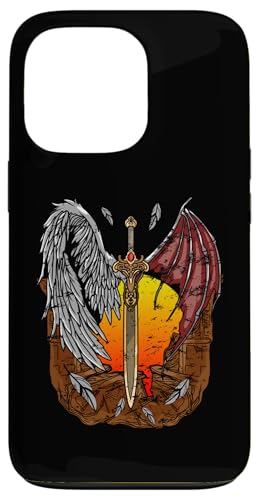 Halb Engel, halb Teufel Gut und Böse Gefallener Engel Hülle für iPhone 13 Pro von Mrpotts73